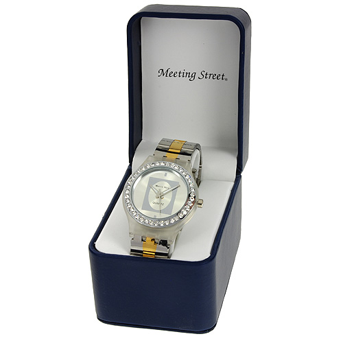 *MARCO MAX*SILVER FACE MENS CRYSTAL DRESS WATCH